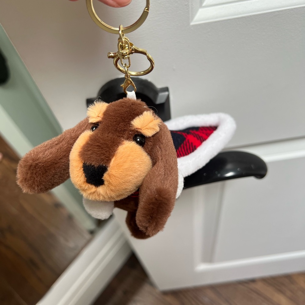 Brown Dog Plush Keychain